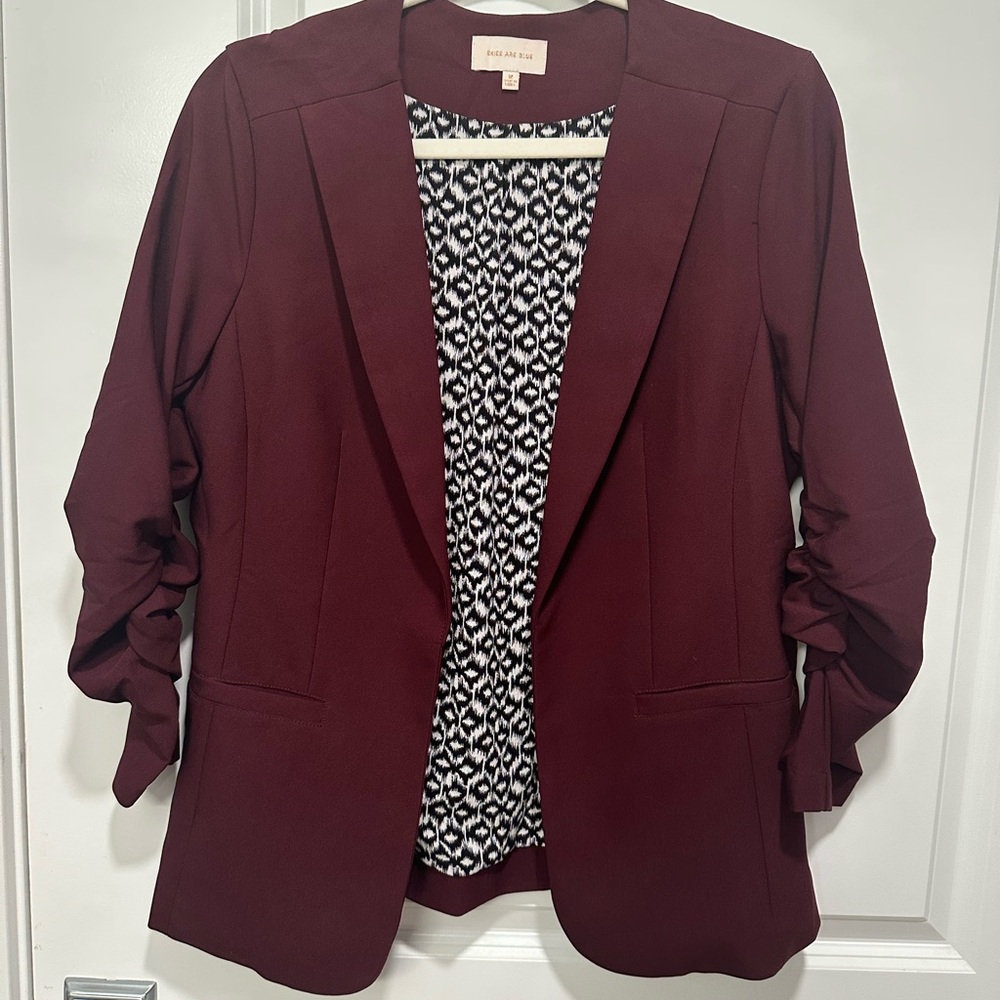 Burgundy Women's Blazer